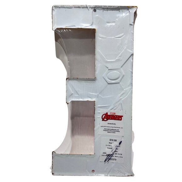 Kid's Wall Decor Letter "E" Iron Man Marvel 5x10‎ in Metal ** - Picture 2 of 4